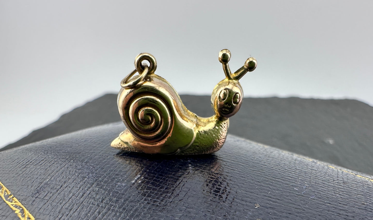 Vintage 9ct Snail Charm