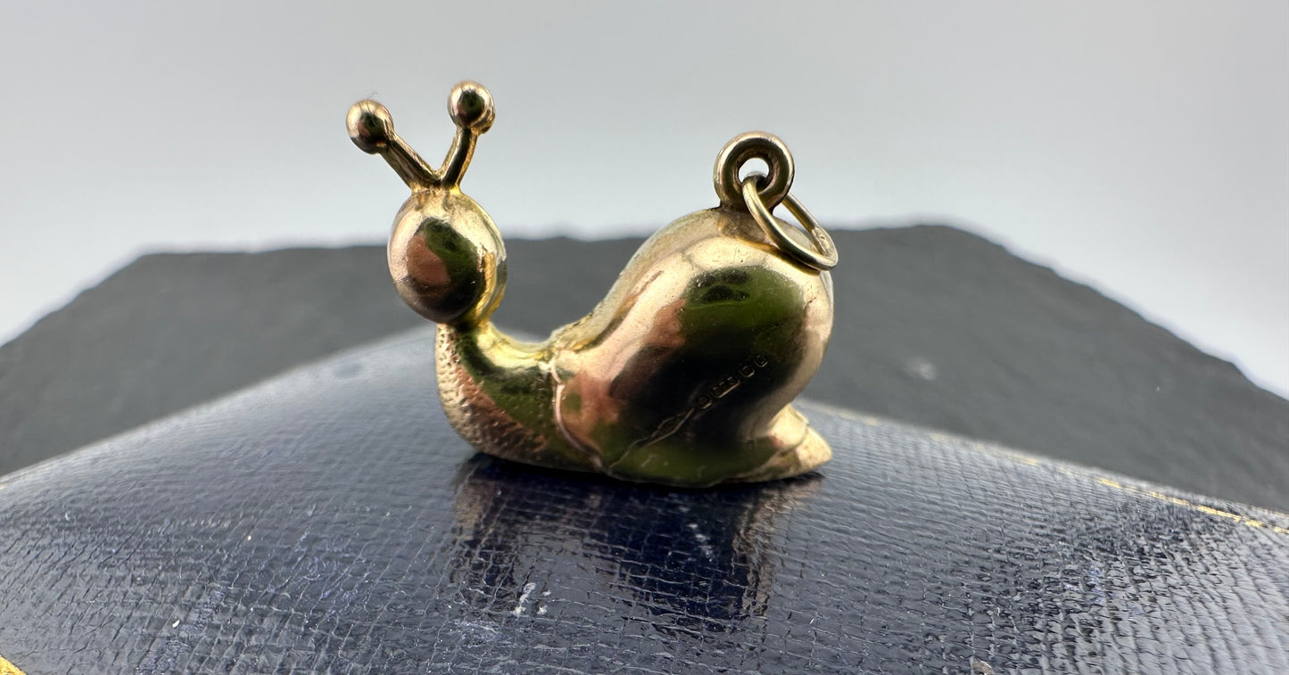 Vintage 9ct Snail Charm