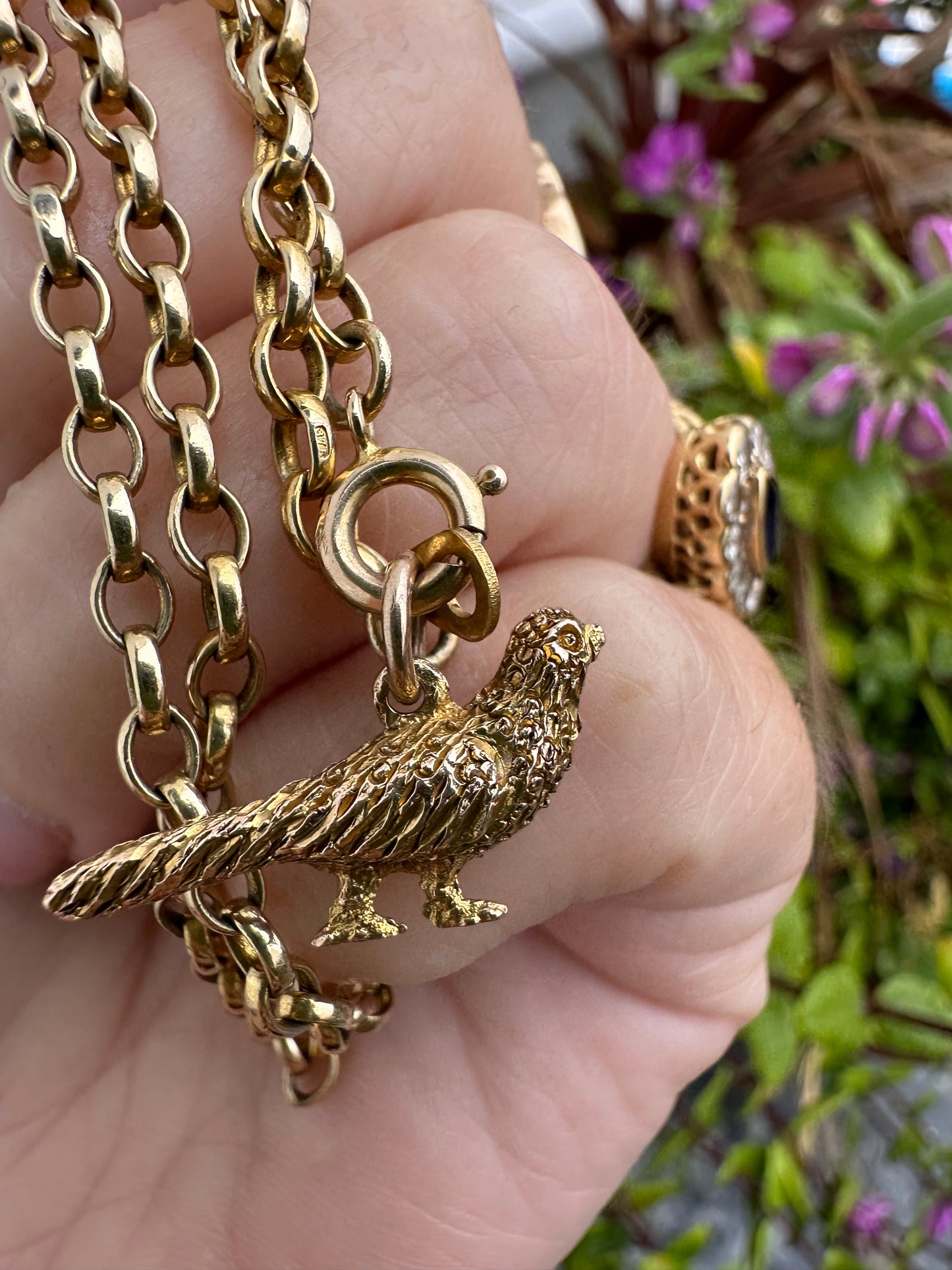 Antique 9ct Pheasant charm