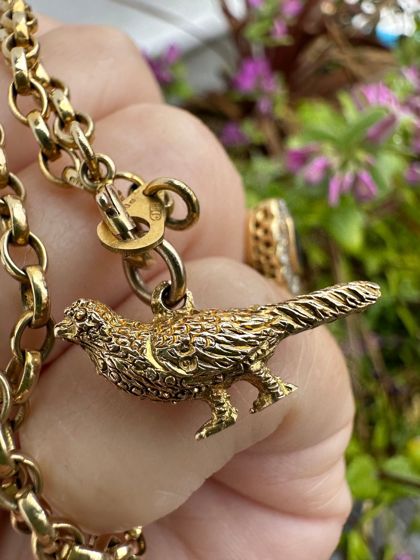 Antique 9ct Pheasant charm