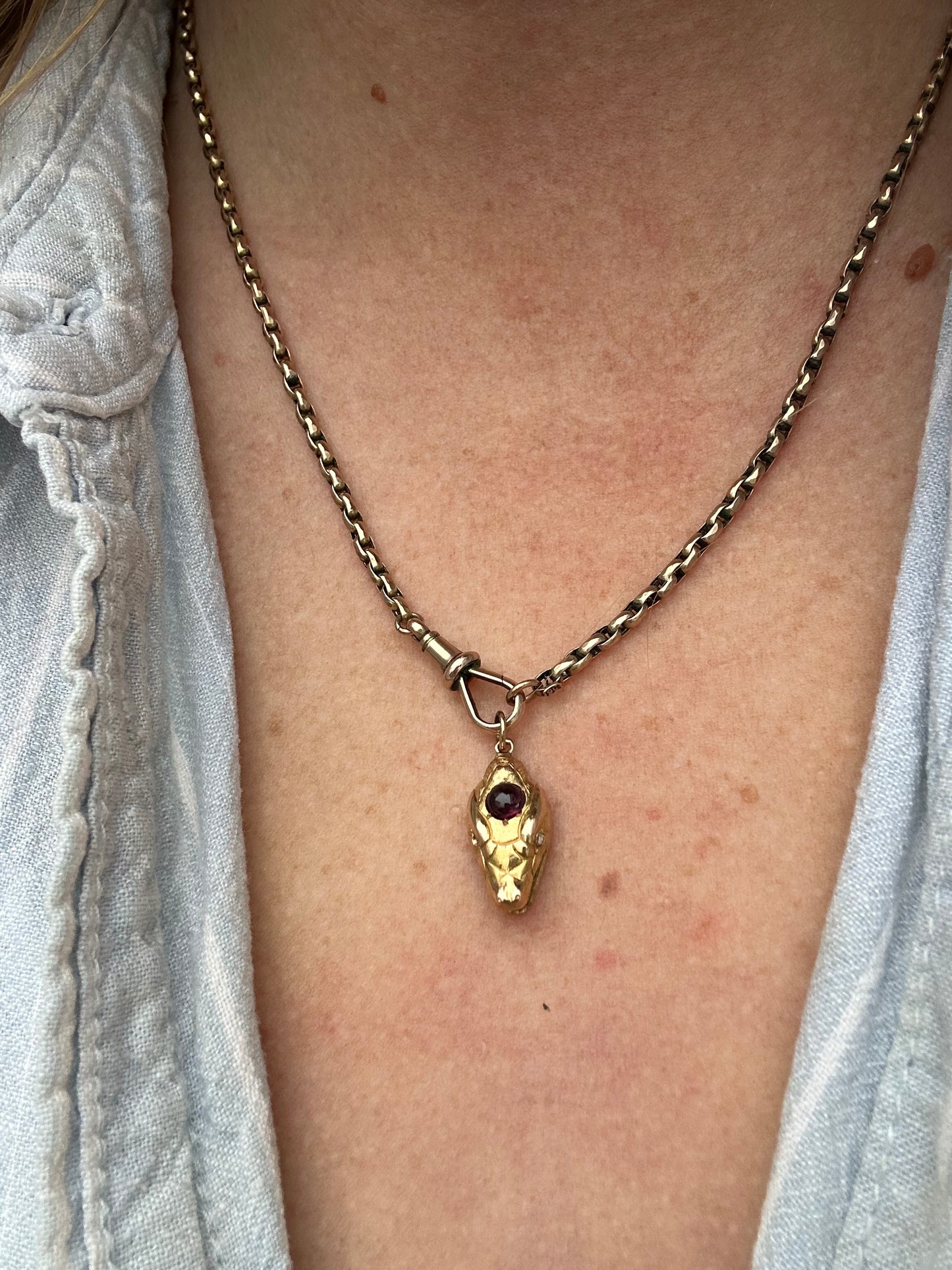 Reserved Lala- Antique 15ct Dragon/Snake Head charm