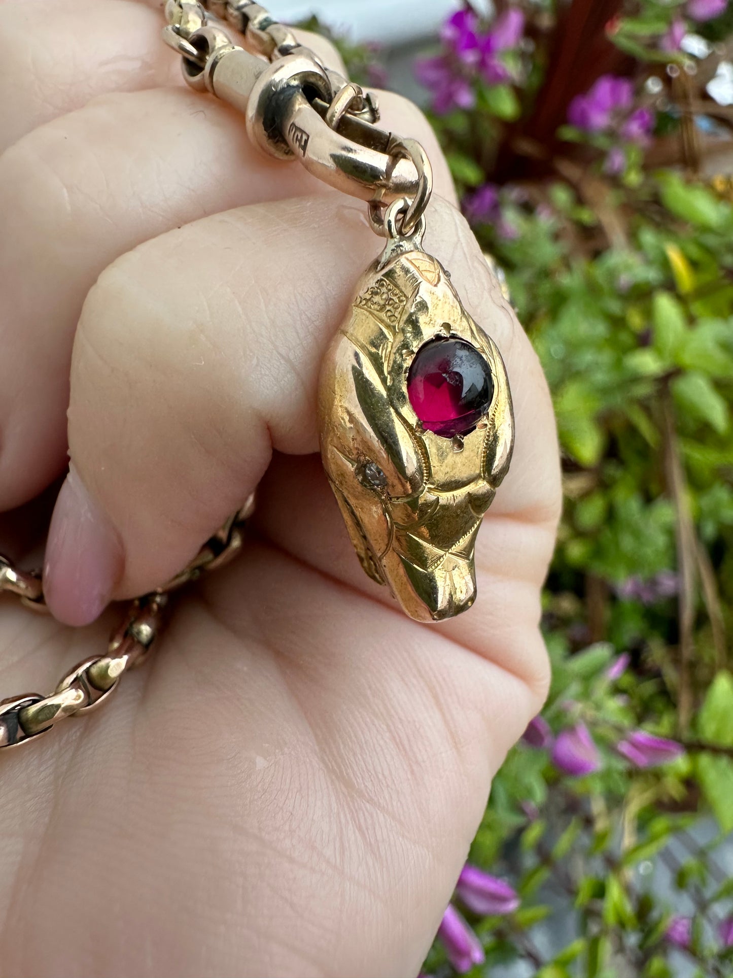 Reserved Lala- Antique 15ct Dragon/Snake Head charm