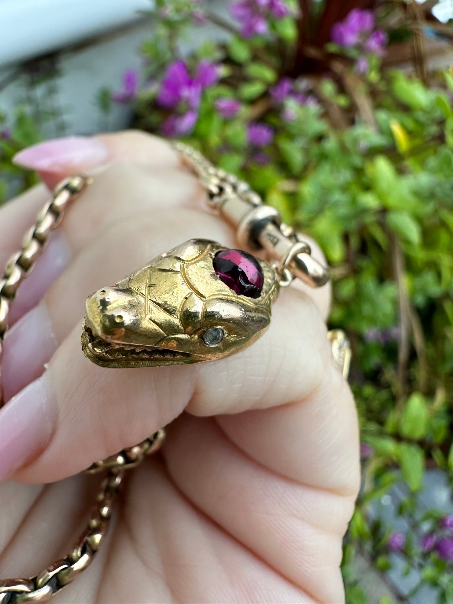 Reserved Lala- Antique 15ct Dragon/Snake Head charm