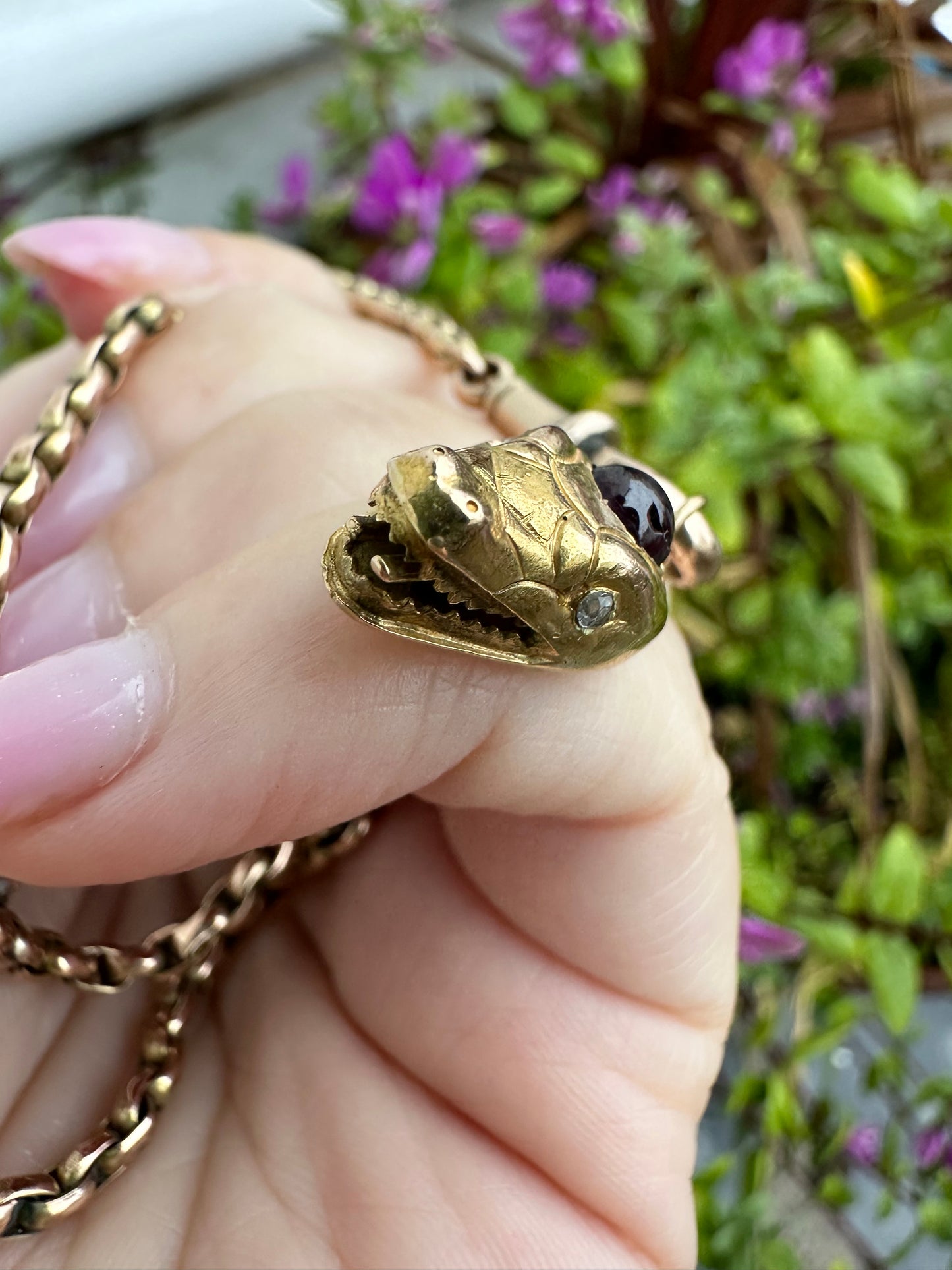 Reserved Lala- Antique 15ct Dragon/Snake Head charm