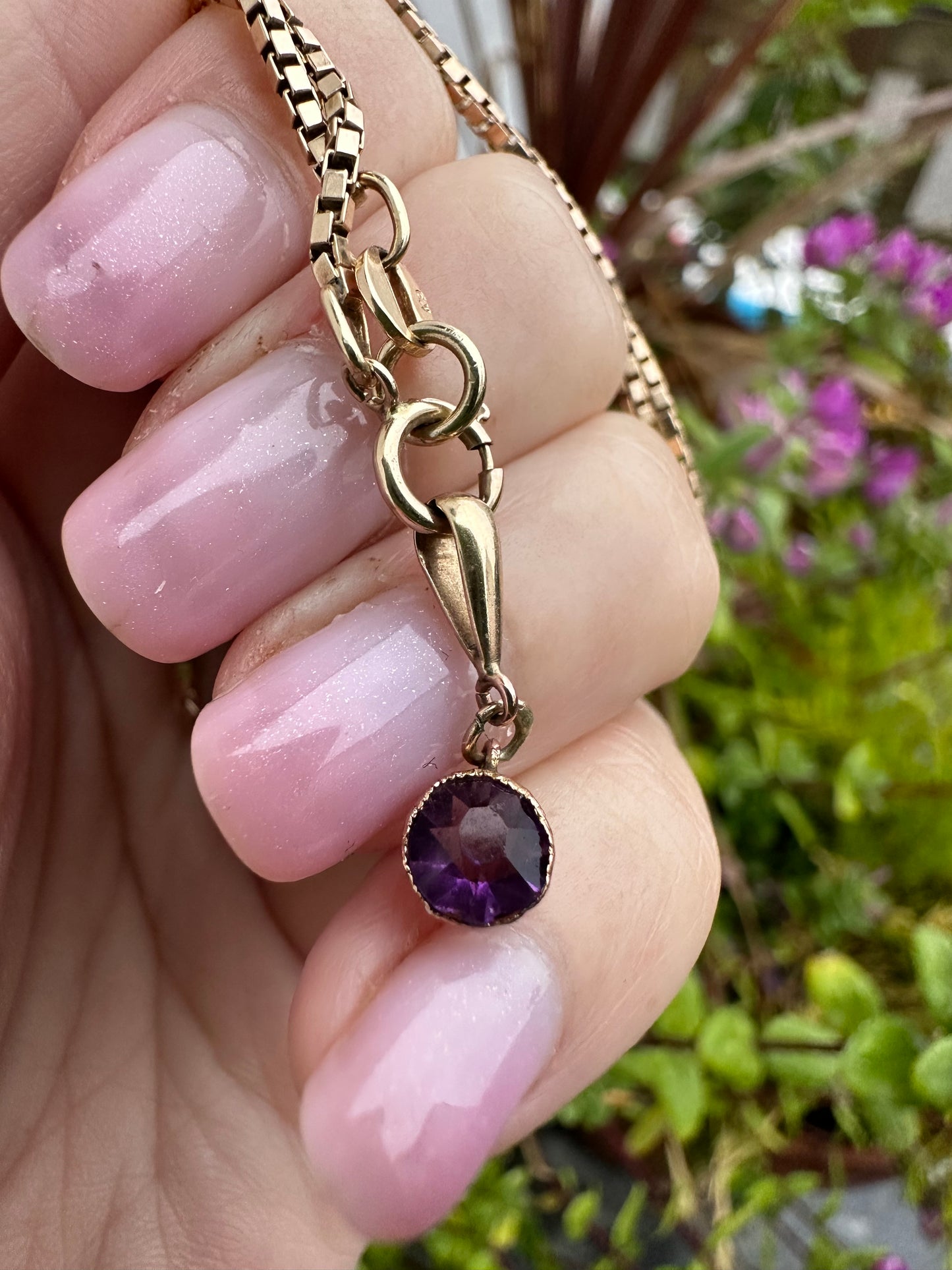 Edwardian 9ct Gold Amethyst charm