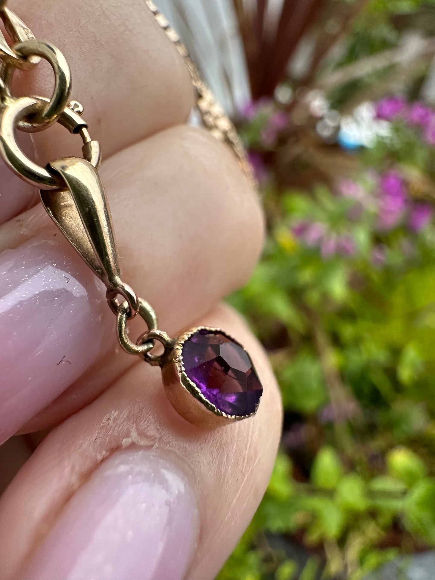 Edwardian 9ct Gold Amethyst charm