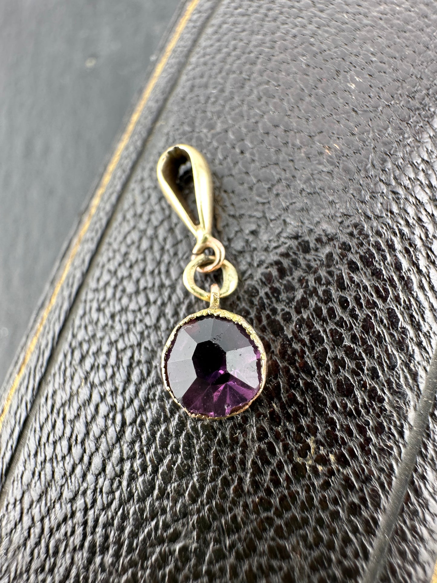 Edwardian 9ct Gold Amethyst charm