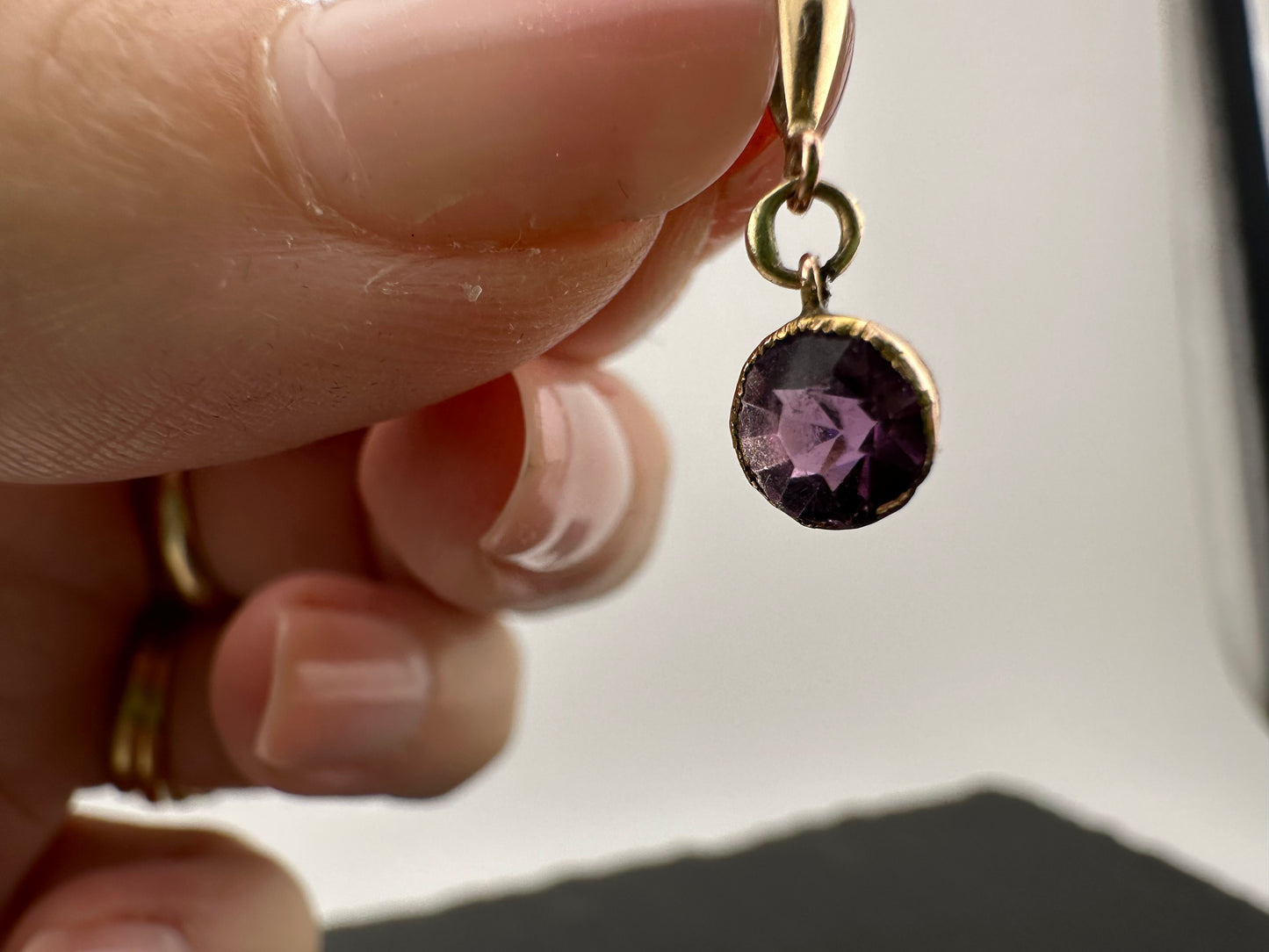 Edwardian 9ct Gold Amethyst charm
