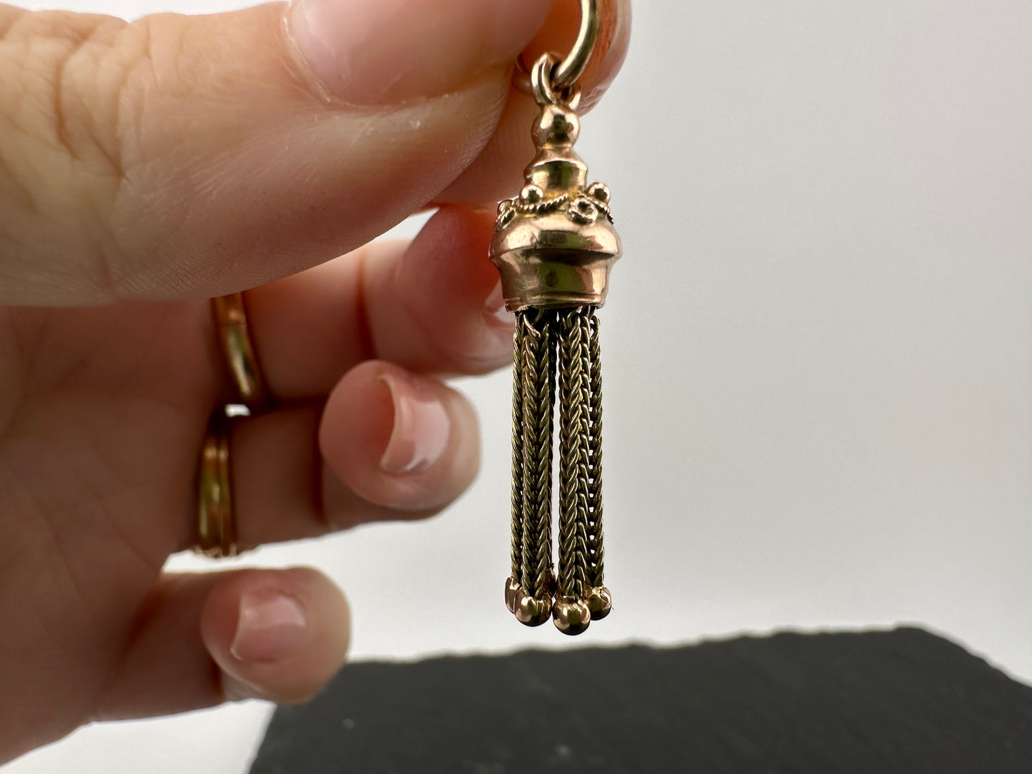 9ct Gold Victorian Etruscan Tassel charm