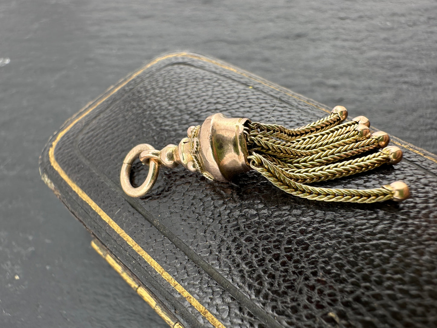 9ct Gold Victorian Etruscan Tassel charm