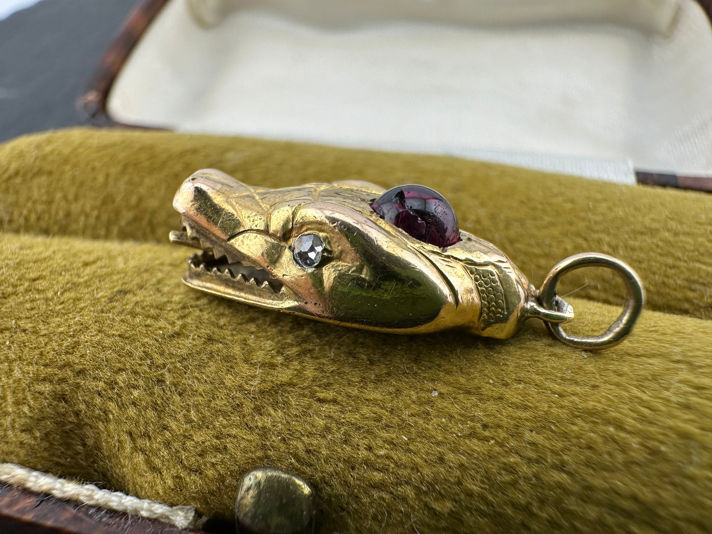Reserved Lala- Antique 15ct Dragon/Snake Head charm