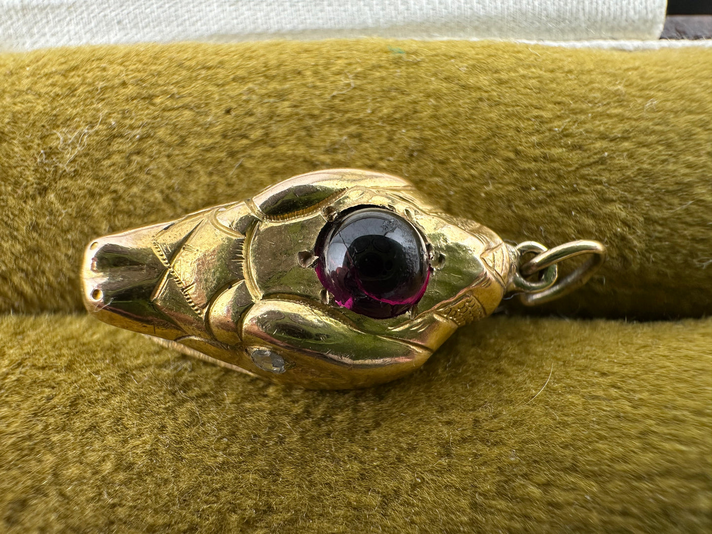 Reserved Lala- Antique 15ct Dragon/Snake Head charm