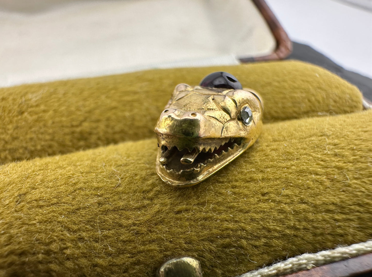 Reserved Lala- Antique 15ct Dragon/Snake Head charm