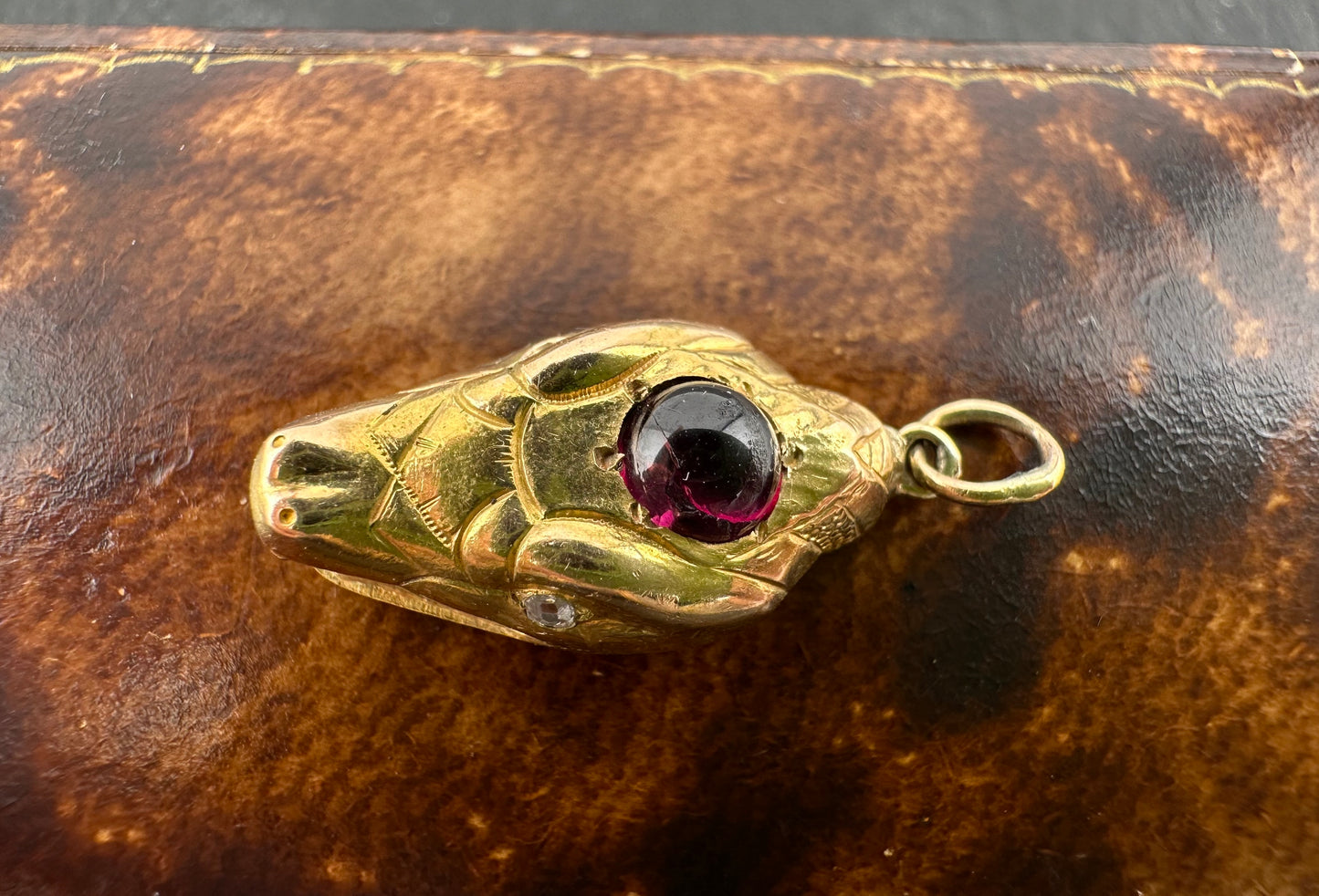 Reserved Lala- Antique 15ct Dragon/Snake Head charm