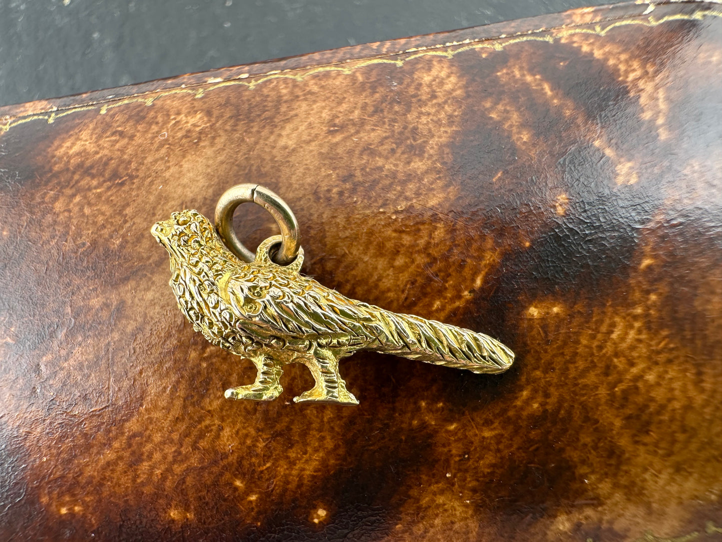 Antique 9ct Pheasant charm