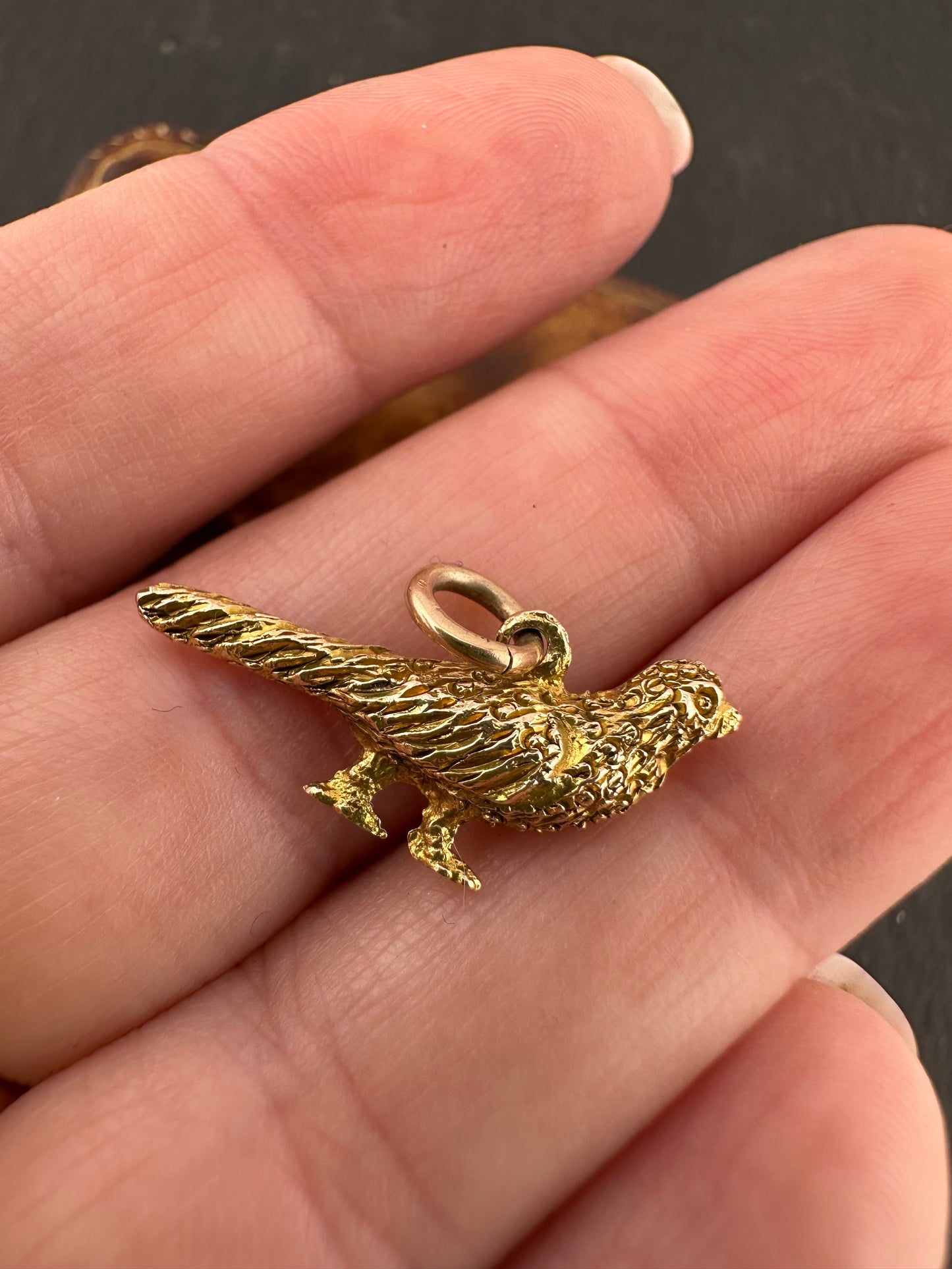 Antique 9ct Pheasant charm