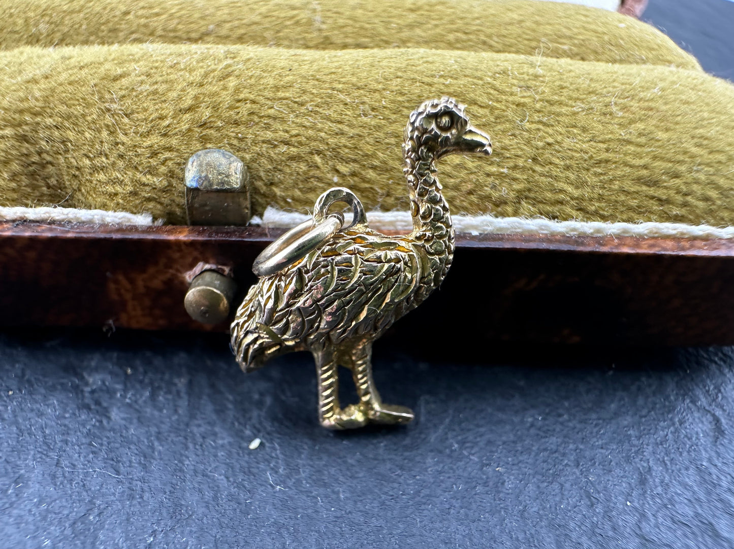 Antique 9ct Ostrich charm
