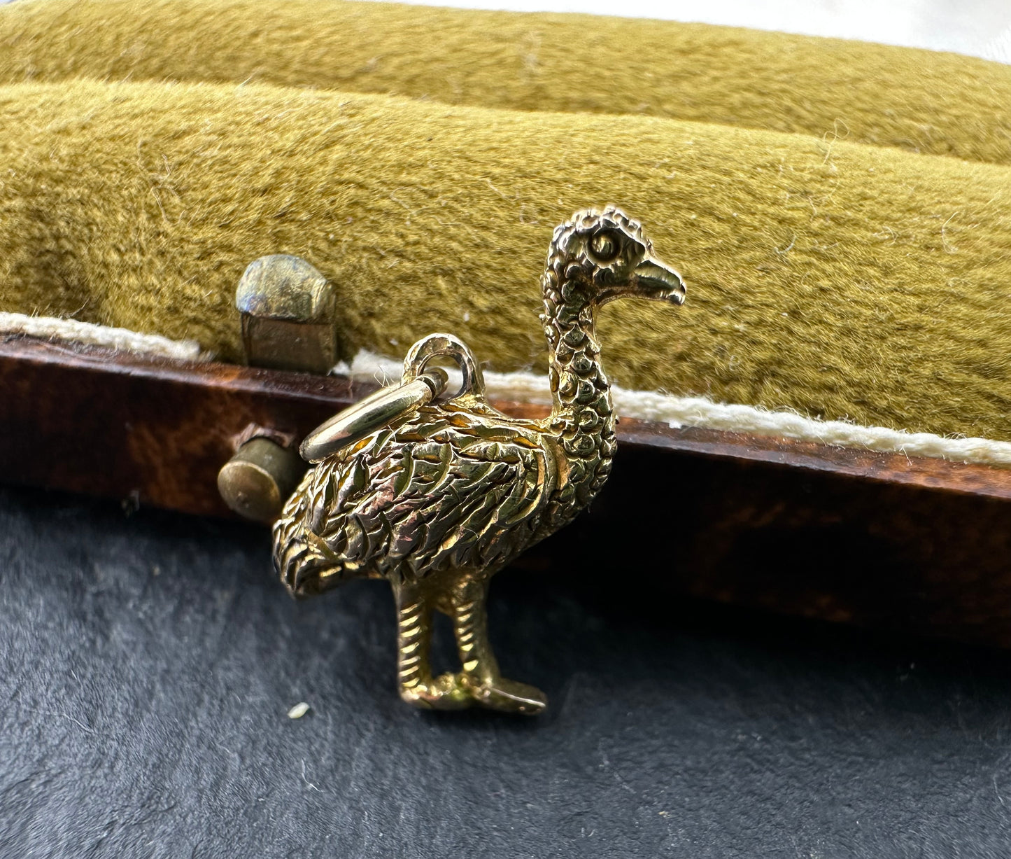 Antique 9ct Ostrich charm
