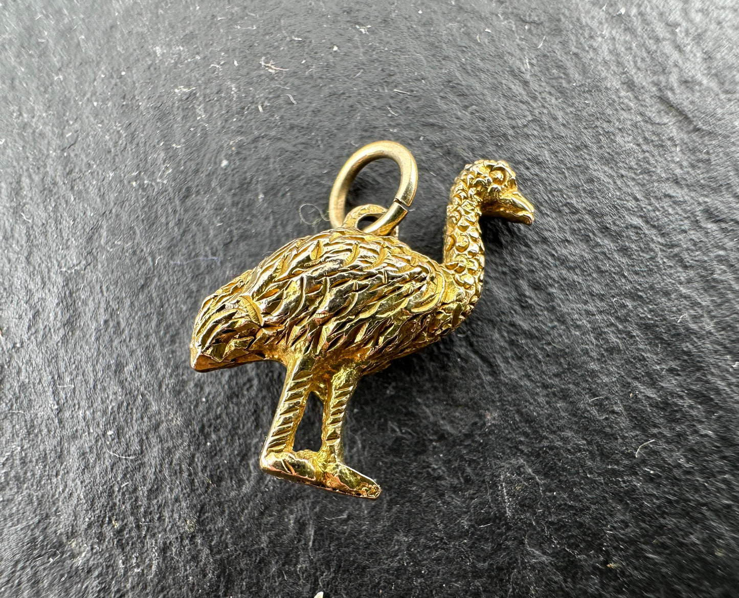 Antique 9ct Ostrich charm