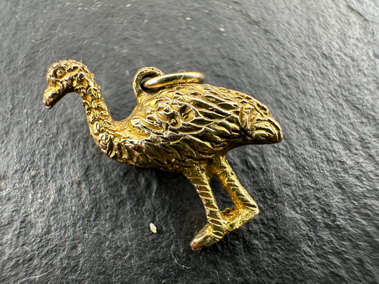 Antique 9ct Ostrich charm