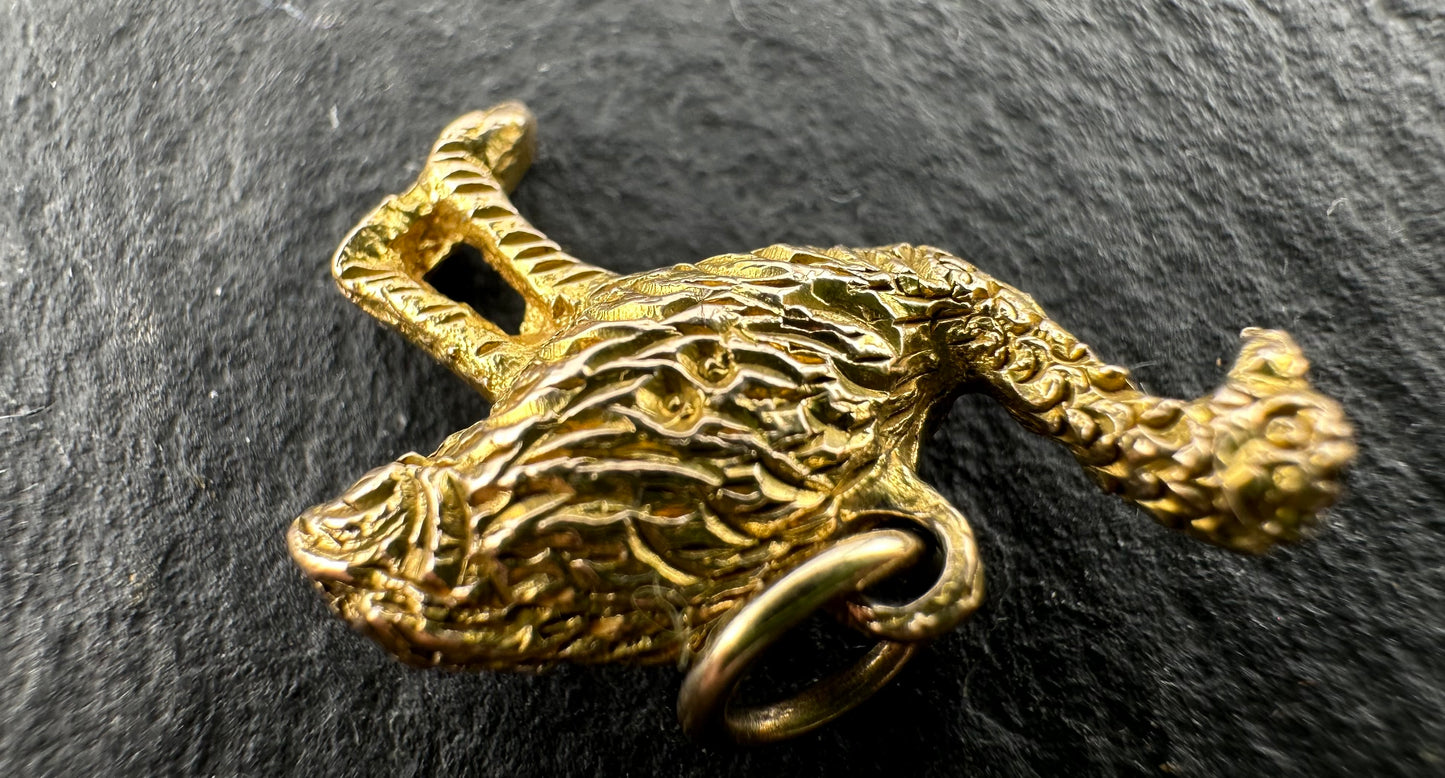 Antique 9ct Ostrich charm