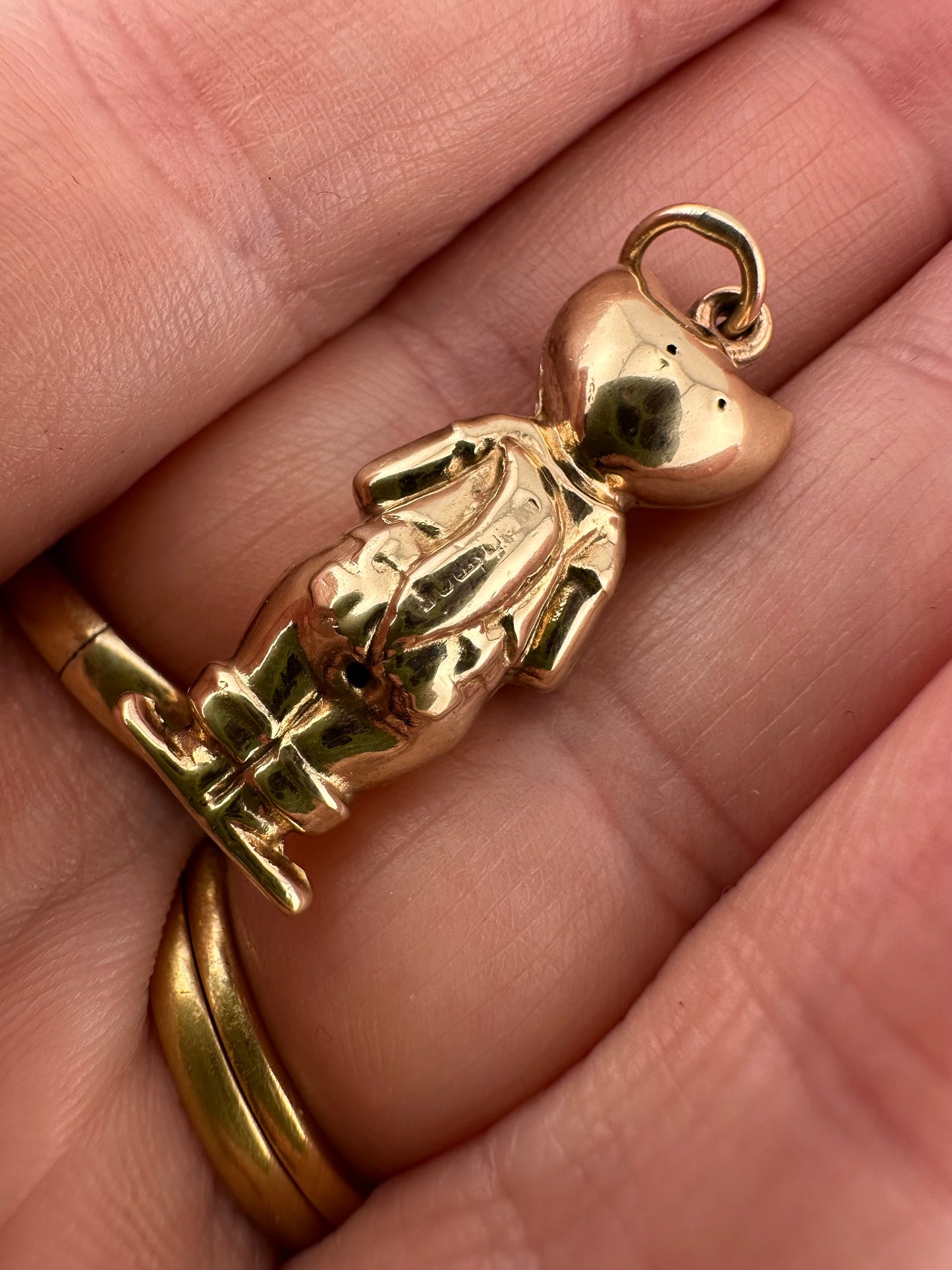 Vintage 9ct Gold Puss in Boots Charm