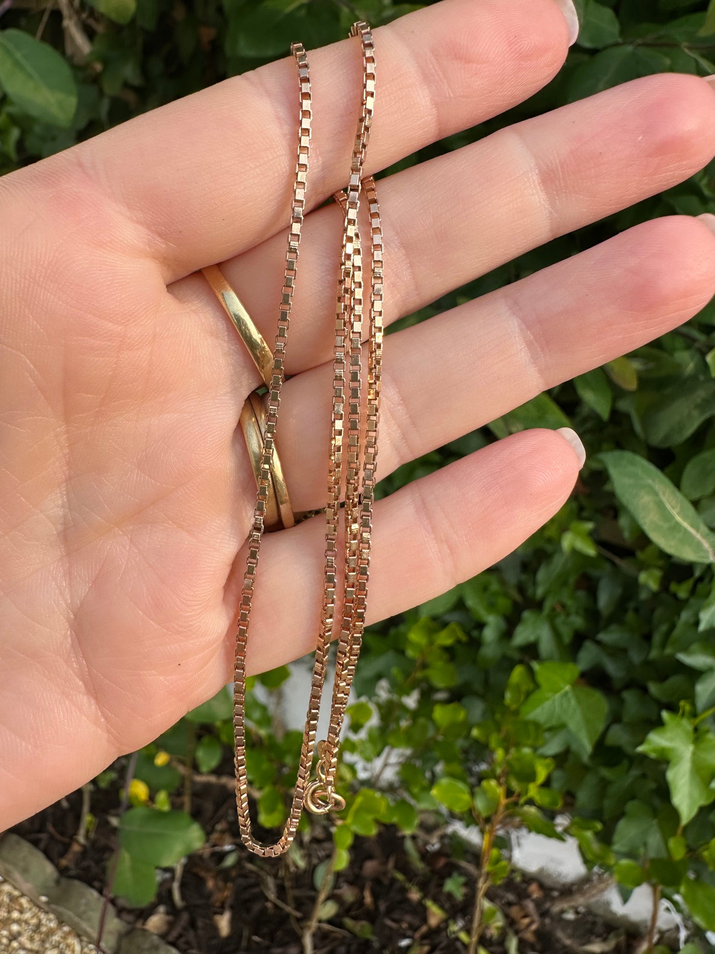 Vintage 9ct Rose Gold UnoAerre Box Chain