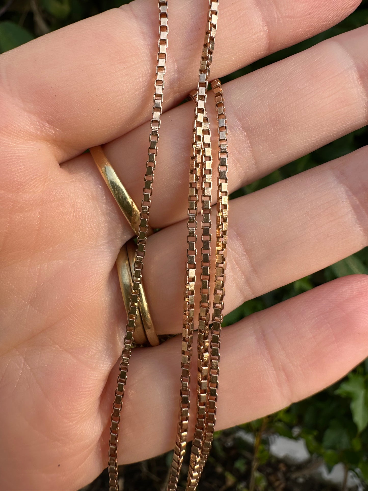 Vintage 9ct Rose Gold UnoAerre Box Chain