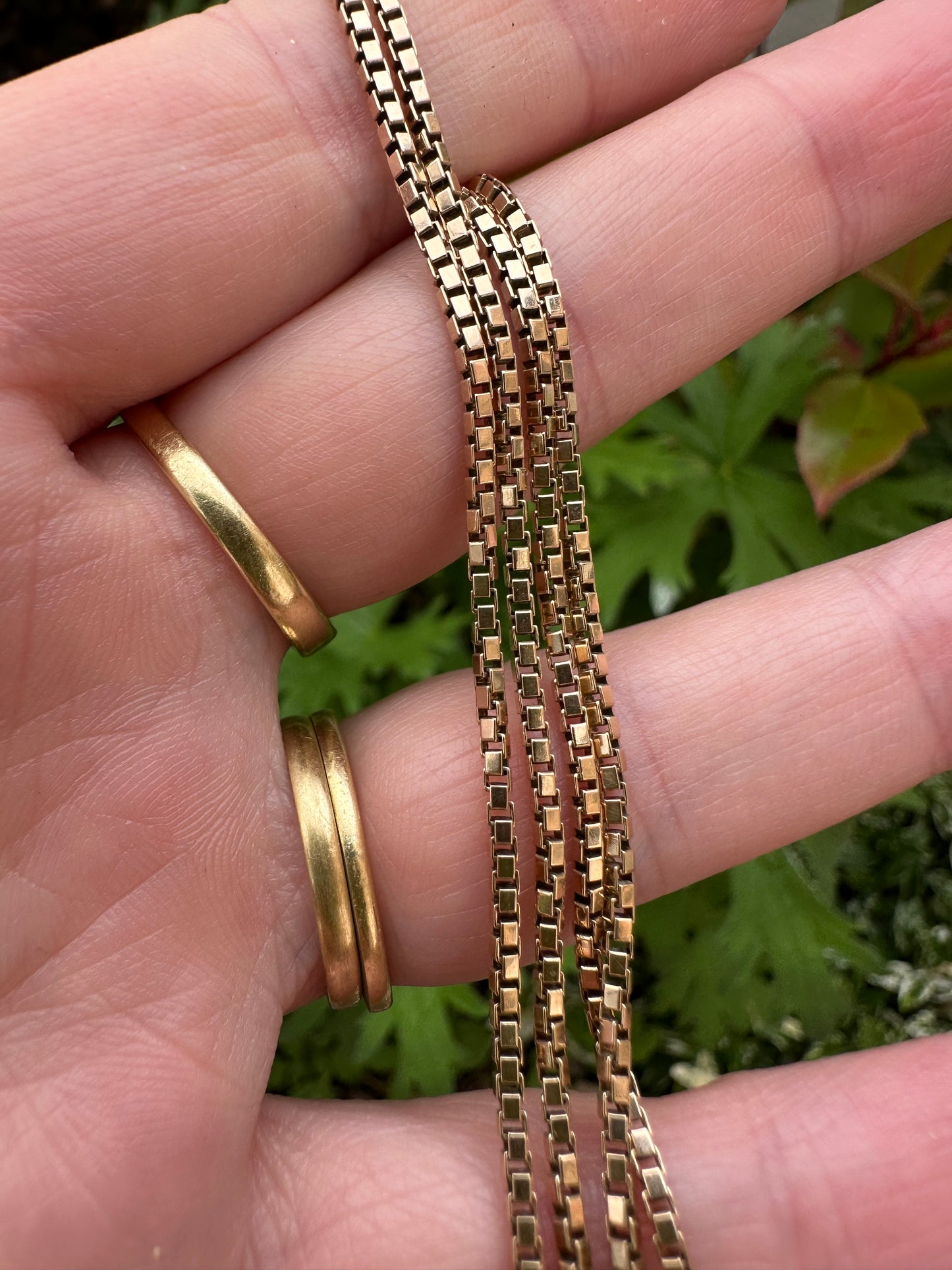 Vintage 9ct Yellow Gold Box chain
