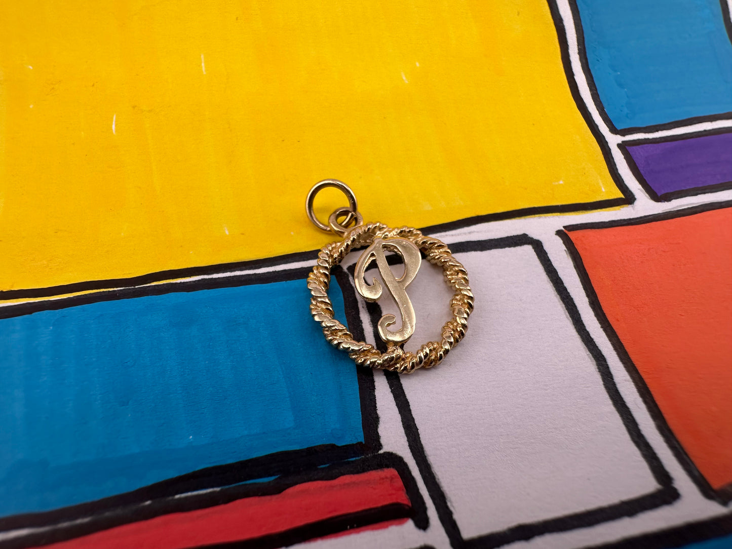 9ct Gold Initial P Charm