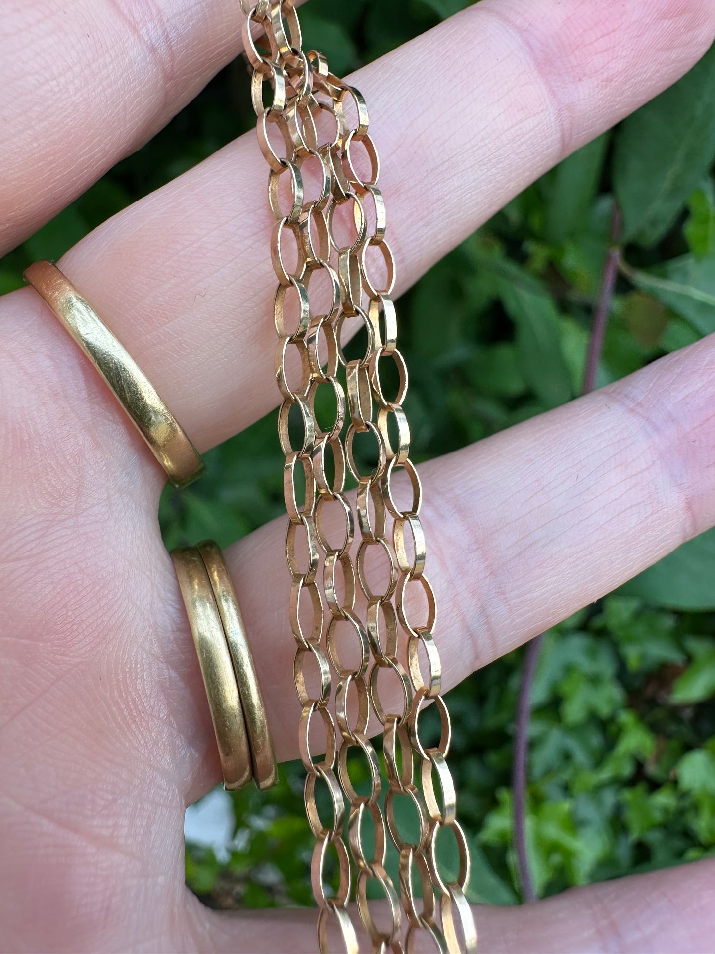 Vintage 9ct Gold Oval Belcher chain