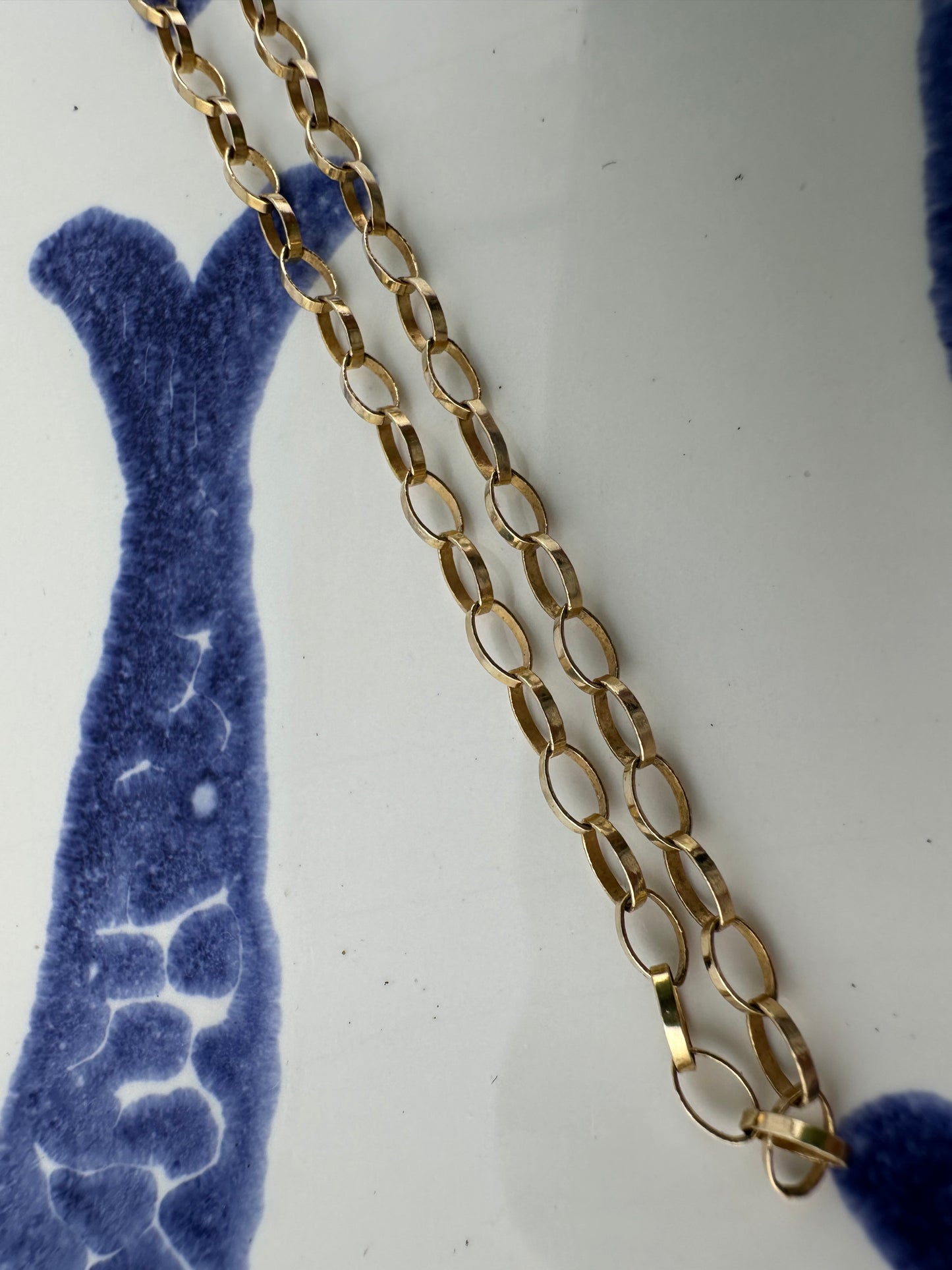 Vintage 9ct Gold Oval Belcher chain