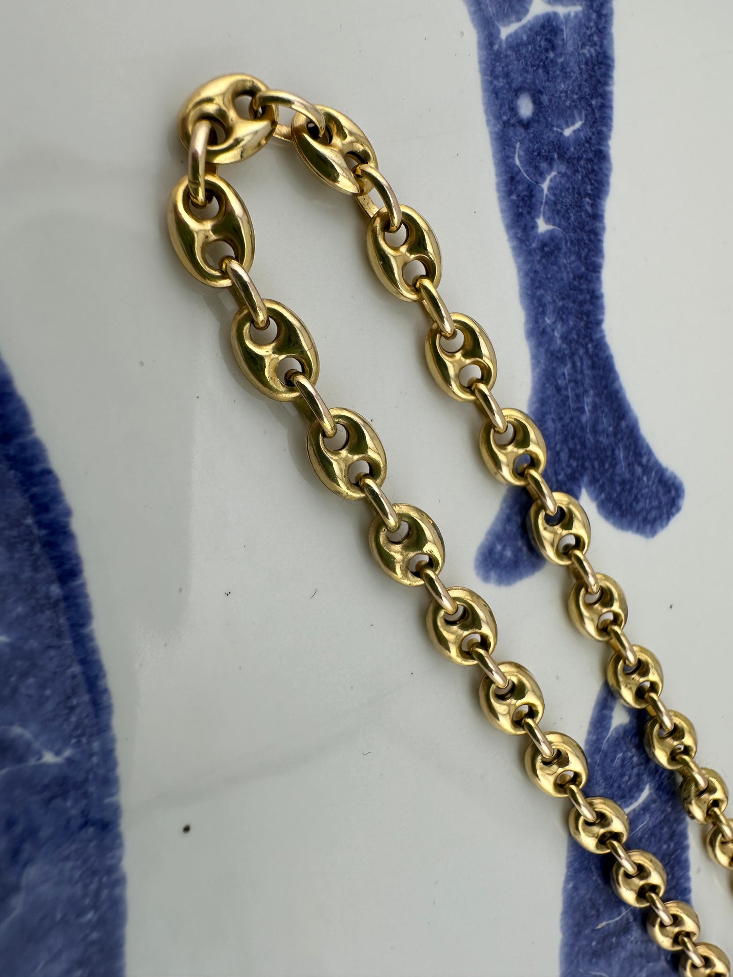 Vintage 9ct Gold UnoAerre Puffy Mariner Chain