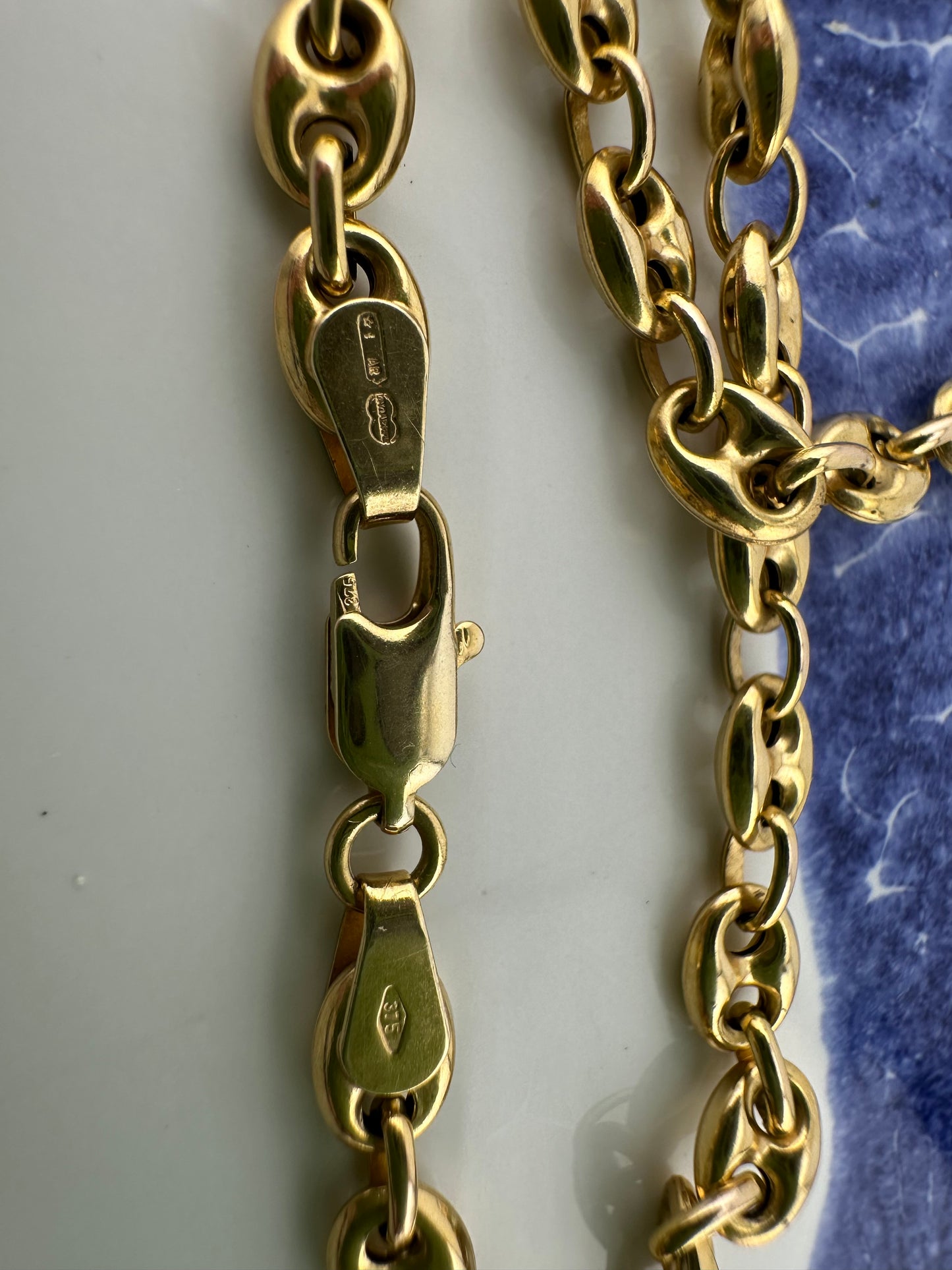 Vintage 9ct Gold UnoAerre Puffy Mariner Chain
