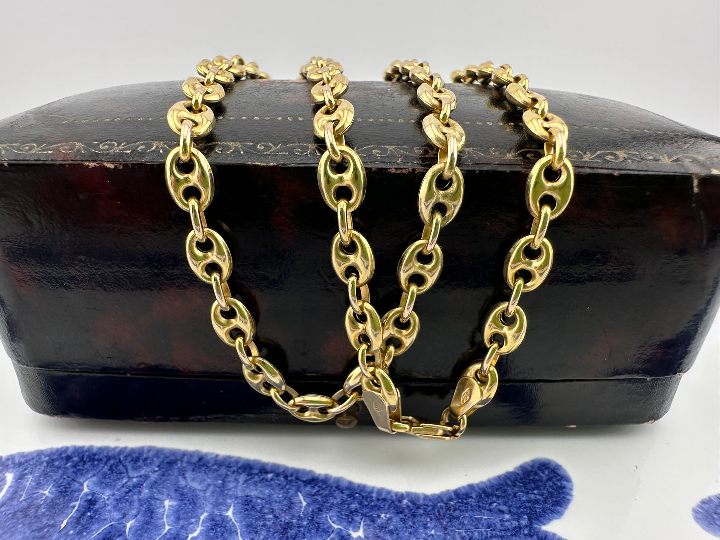 Vintage 9ct Gold UnoAerre Puffy Mariner Chain
