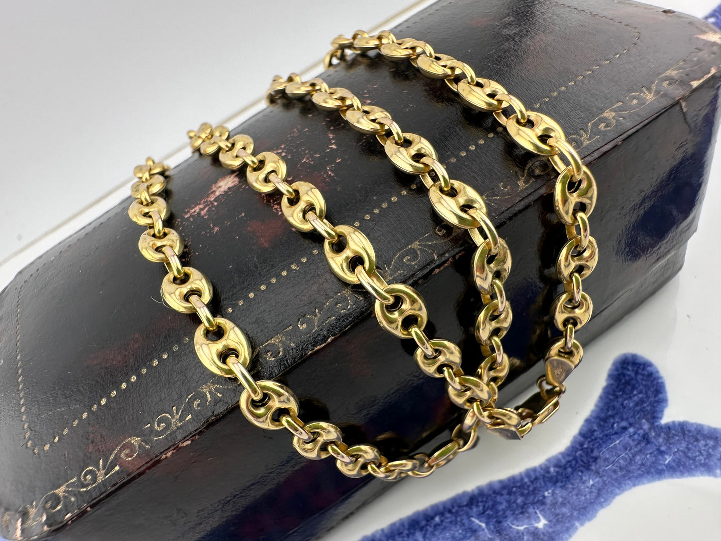 Vintage 9ct Gold UnoAerre Puffy Mariner Chain