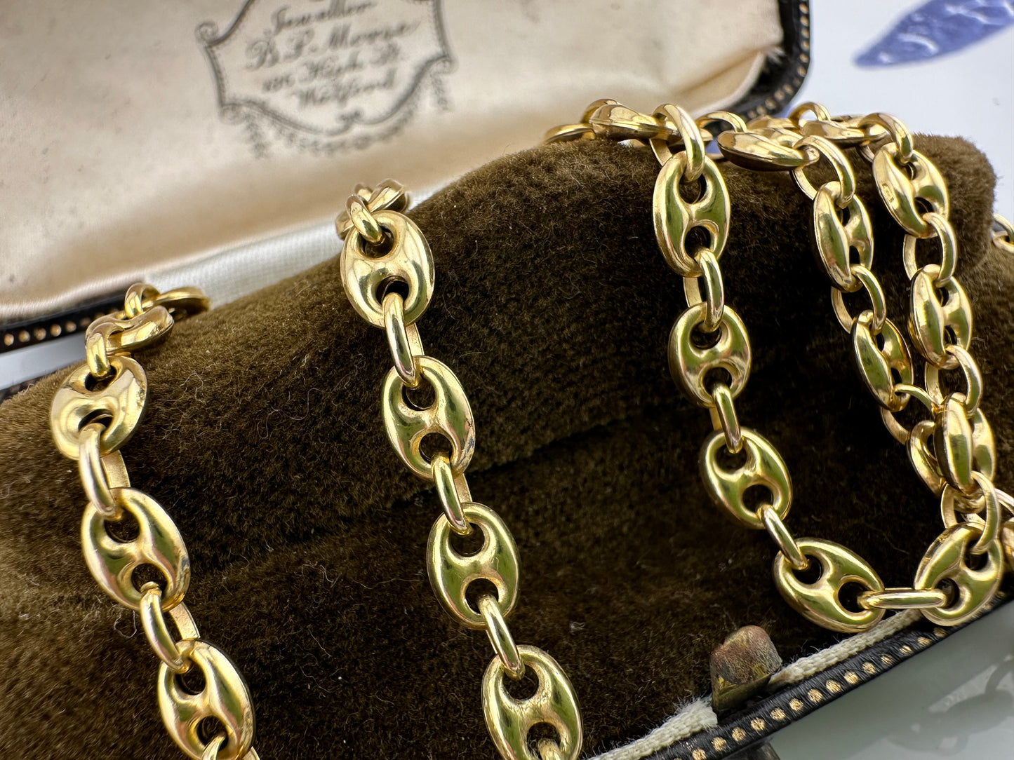 Vintage 9ct Gold UnoAerre Puffy Mariner Chain