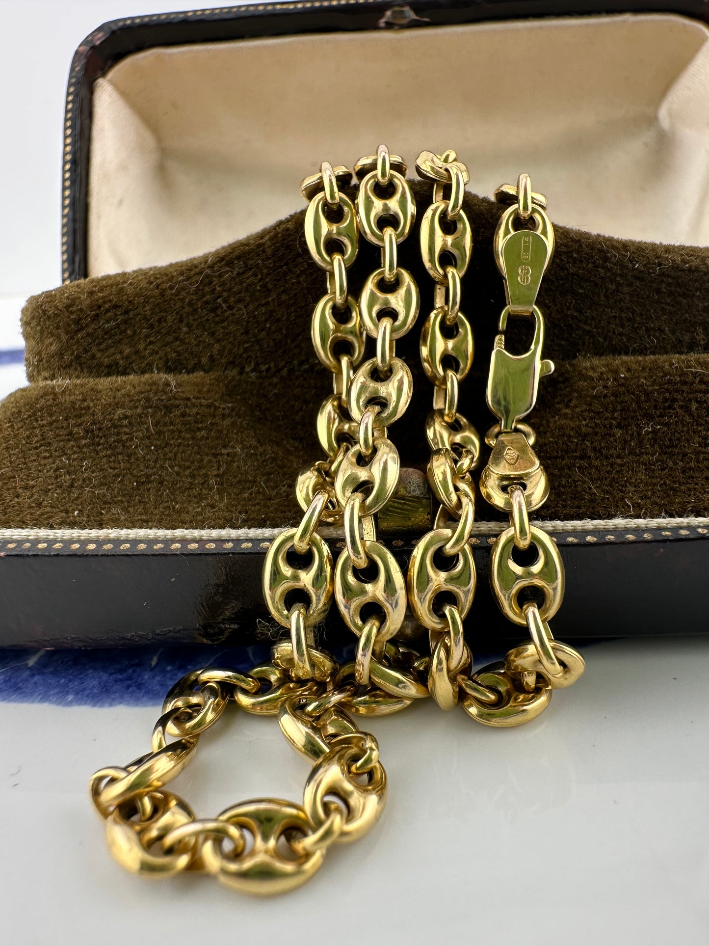 Vintage 9ct Gold UnoAerre Puffy Mariner Chain