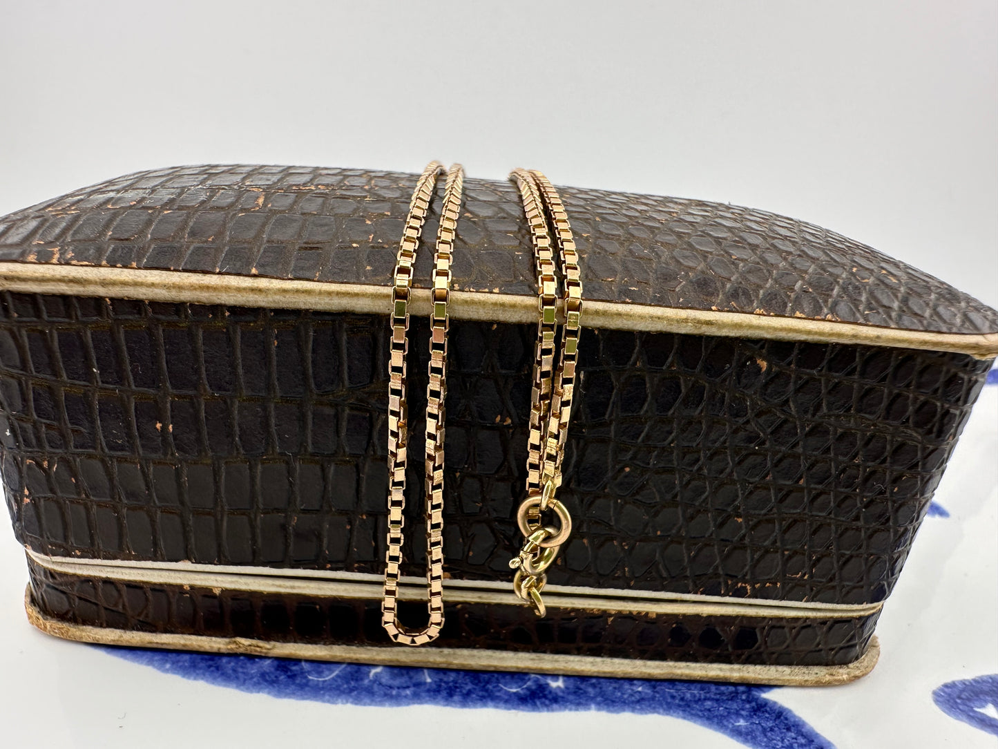 Vintage 9ct Rose Gold UnoAerre Box Chain