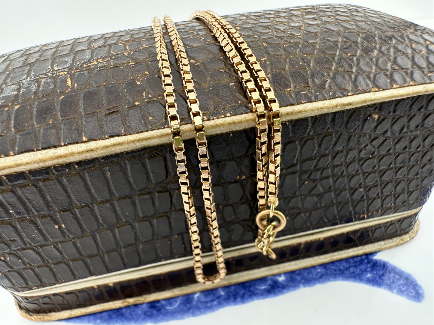 Vintage 9ct Rose Gold UnoAerre Box Chain
