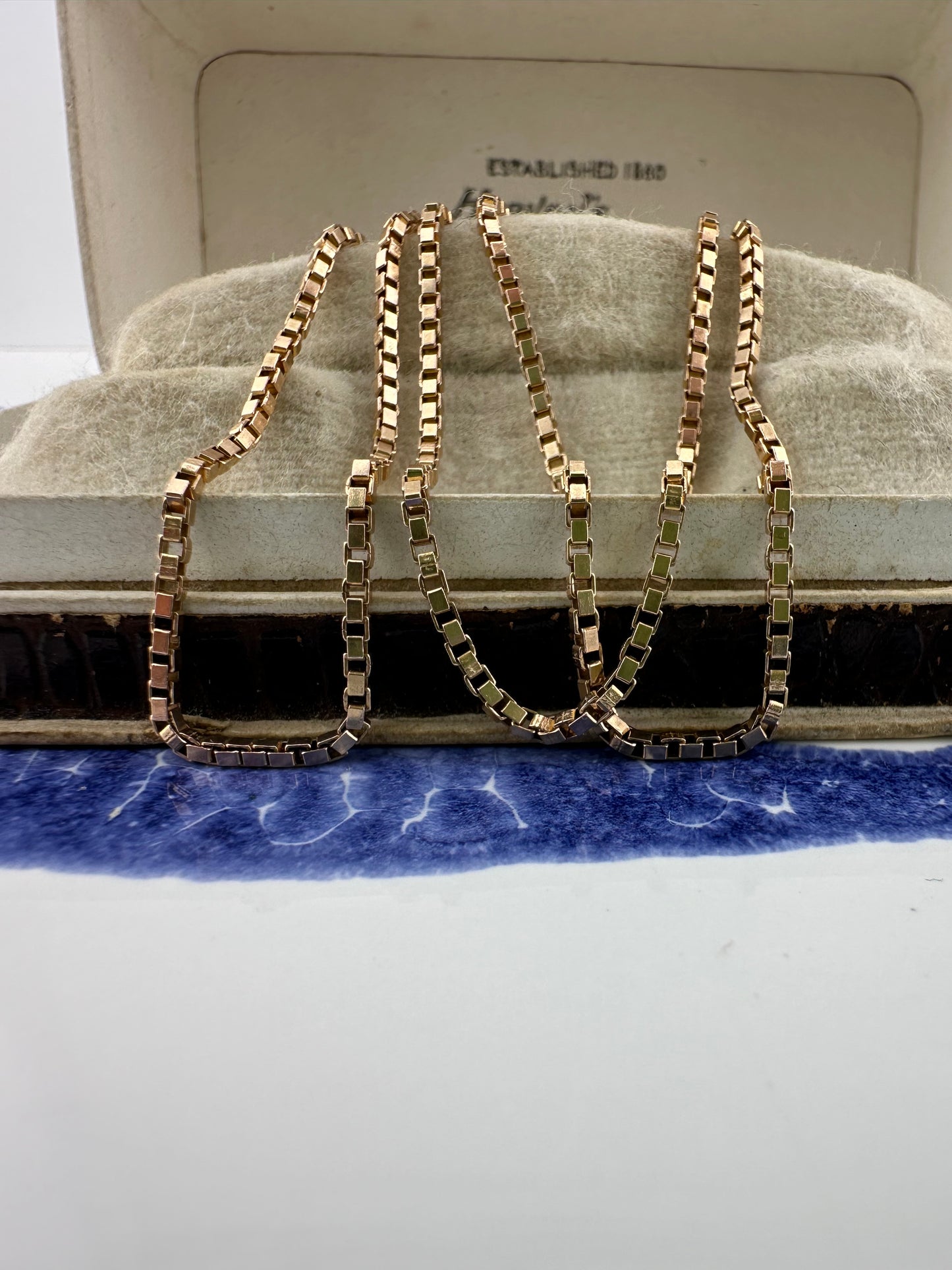 Vintage 9ct Rose Gold UnoAerre Box Chain