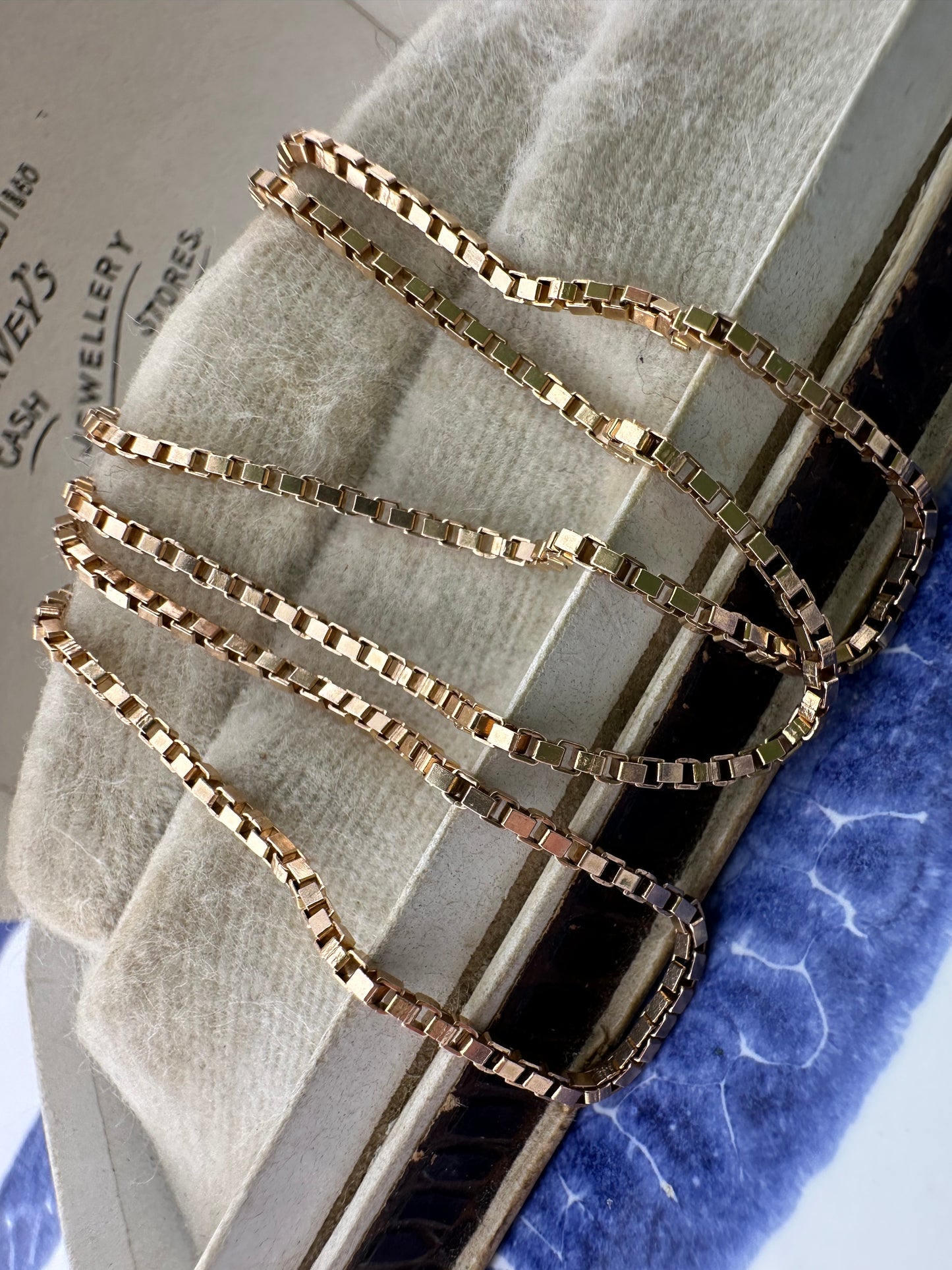 Vintage 9ct Rose Gold UnoAerre Box Chain