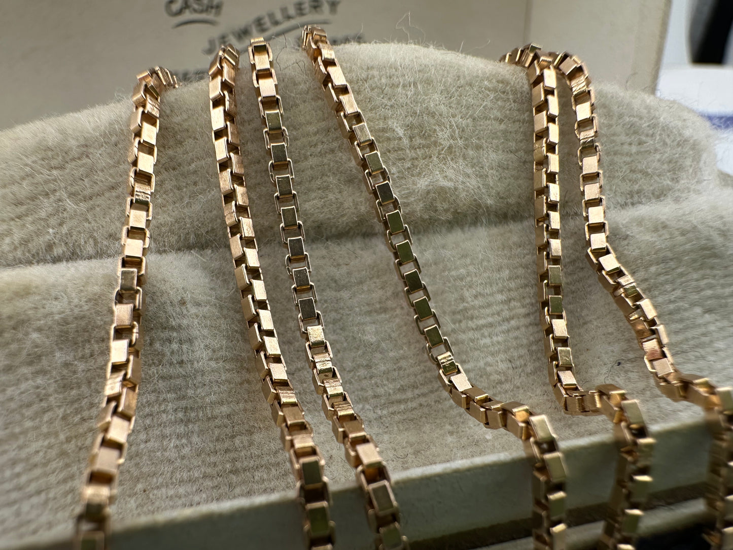 Vintage 9ct Rose Gold UnoAerre Box Chain