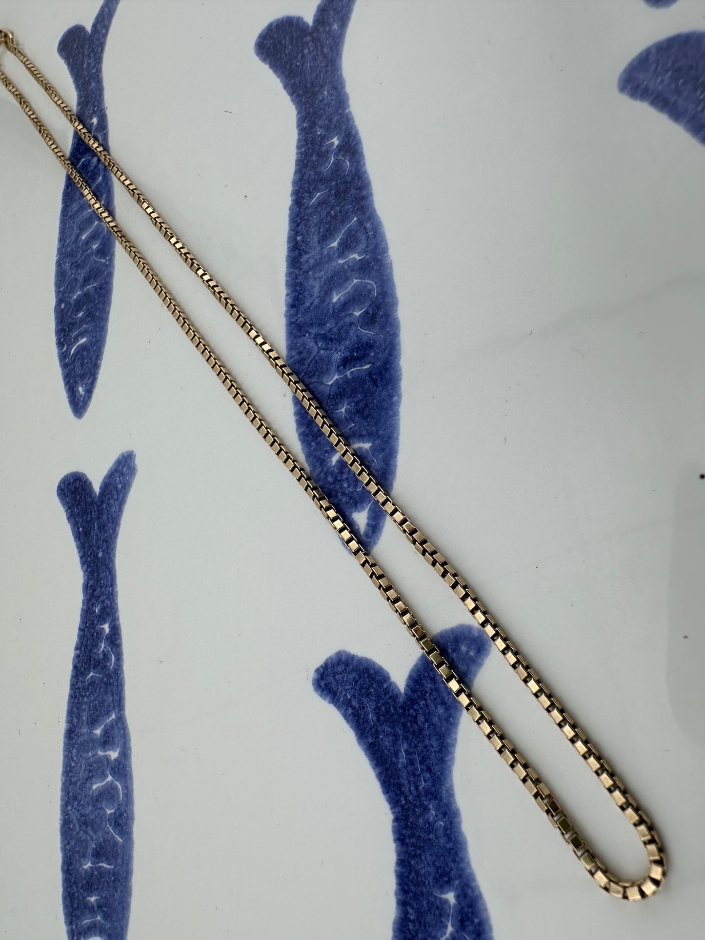 Vintage 9ct Yellow Gold Box chain