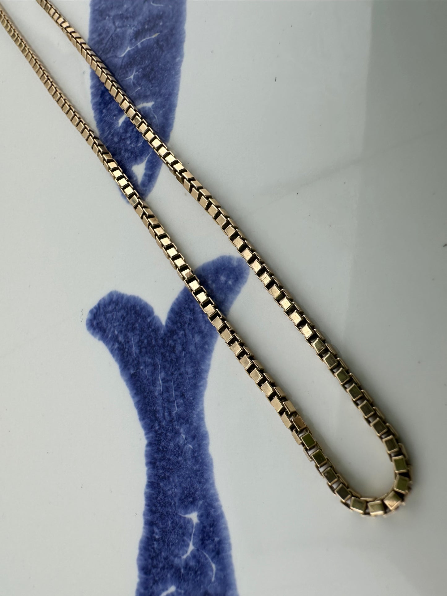 Vintage 9ct Yellow Gold Box chain
