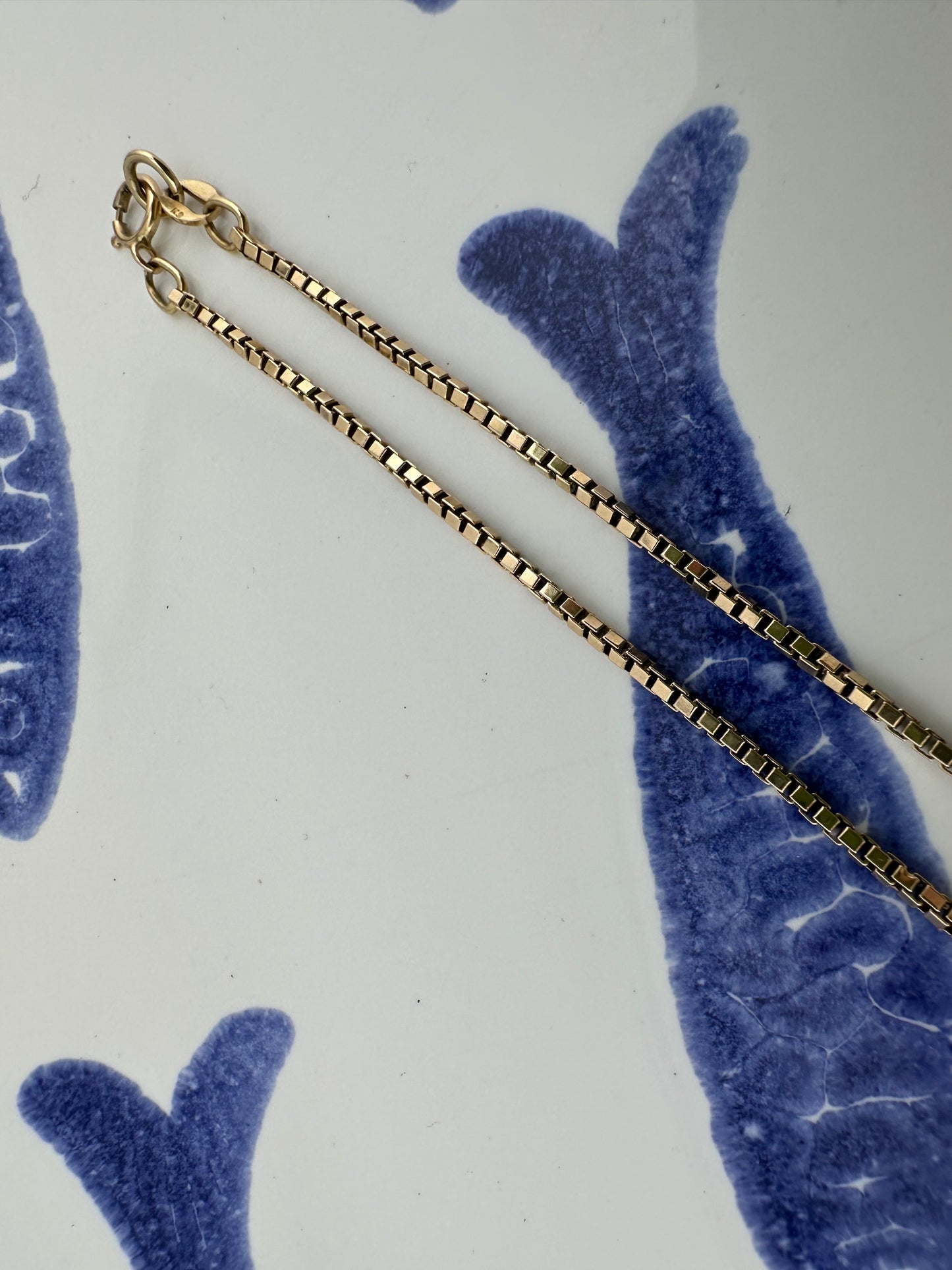Vintage 9ct Yellow Gold Box chain