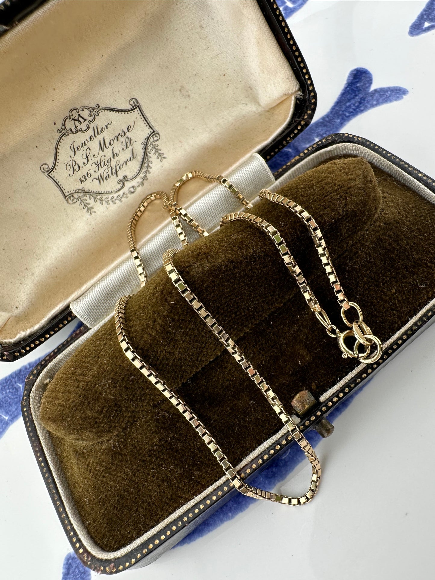 Vintage 9ct Yellow Gold Box chain