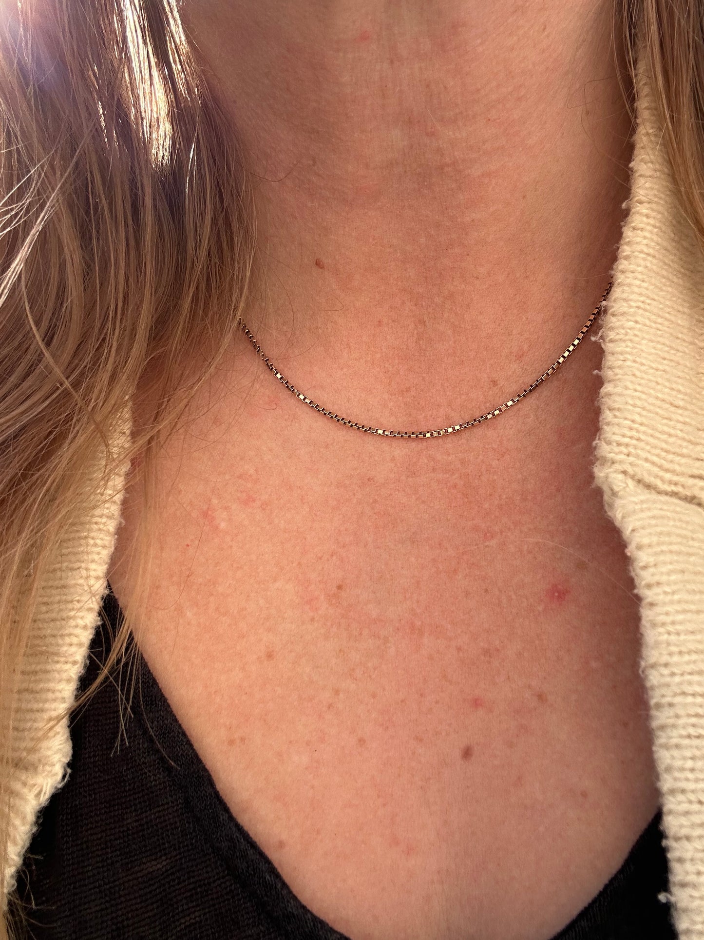 Vintage 9ct Yellow Gold Box chain