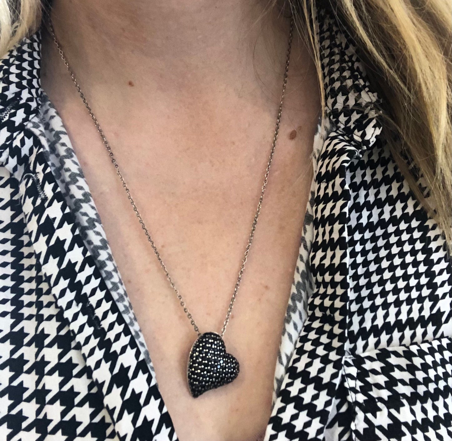 Silver 925 Sapphire Heart Pendant