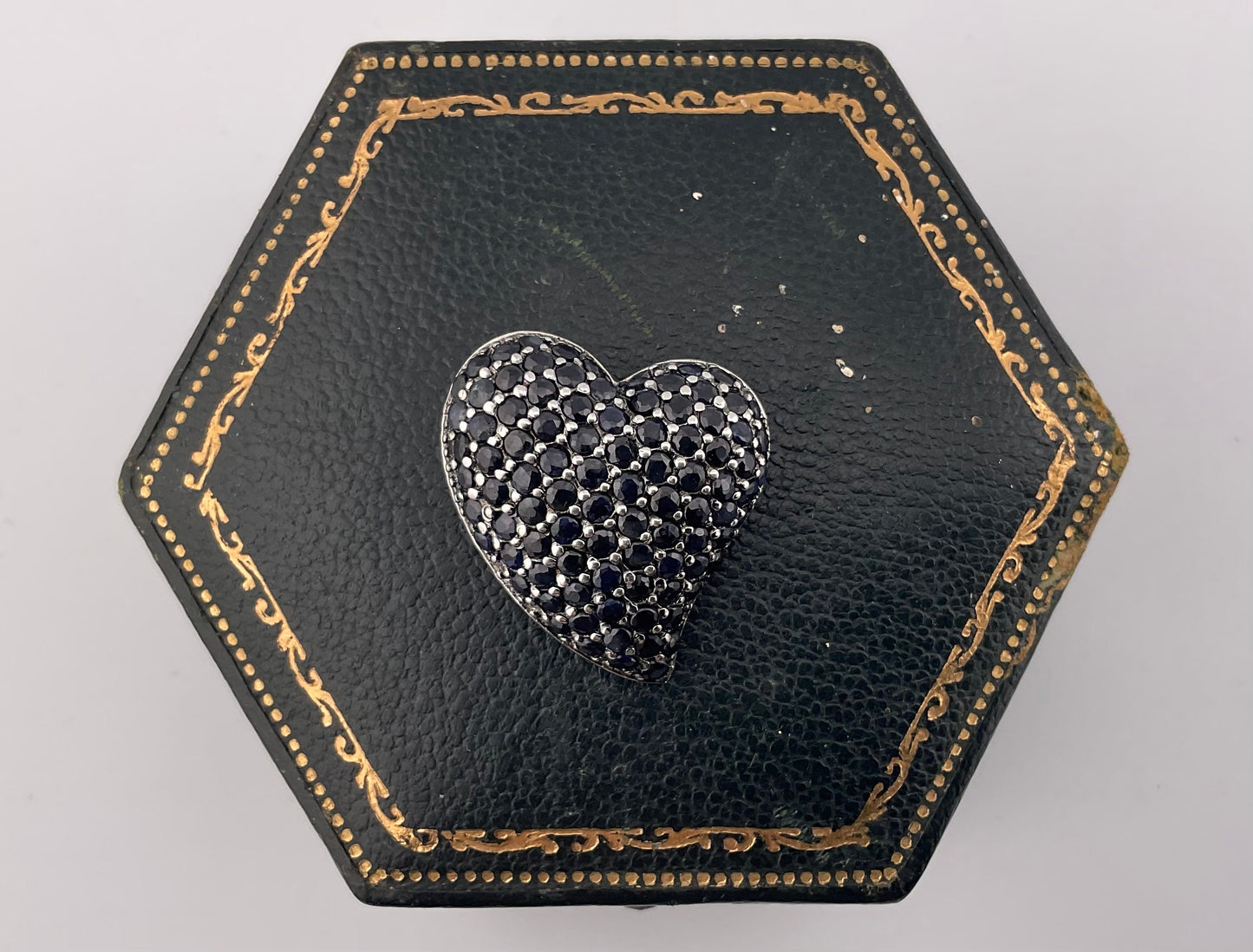 Silver 925 Sapphire Heart Pendant